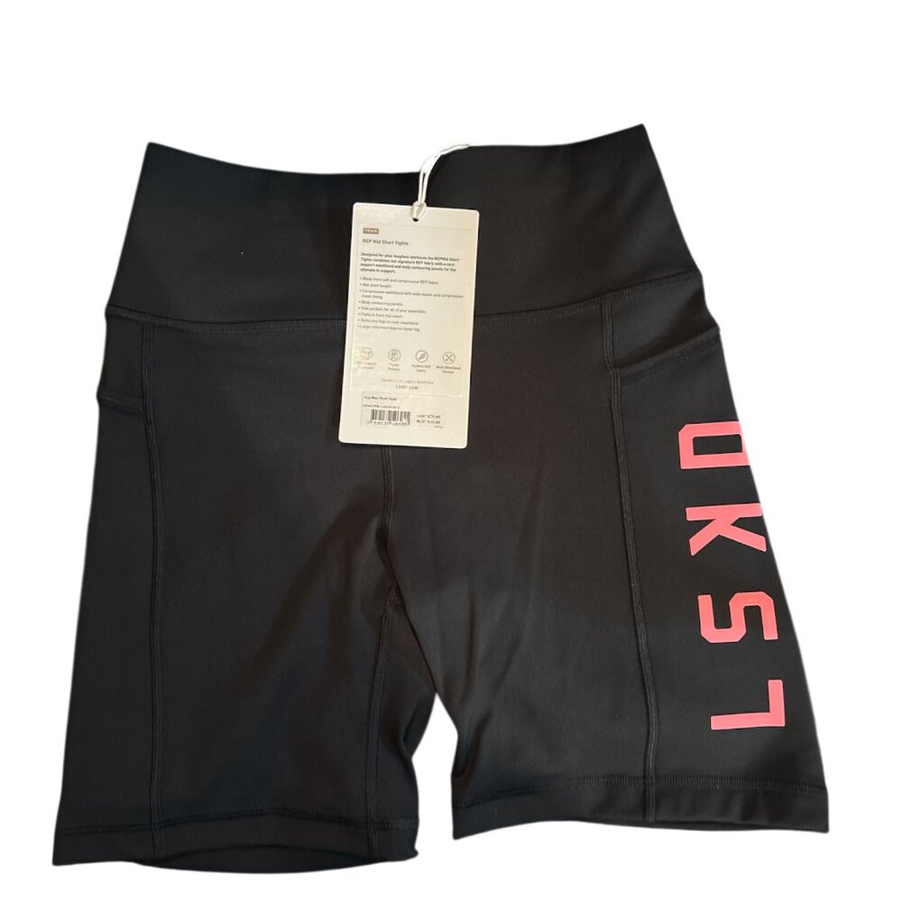 LSKD REP MID SHORT 6" TIGHT BLACK/WHITE - SMALL - NWT